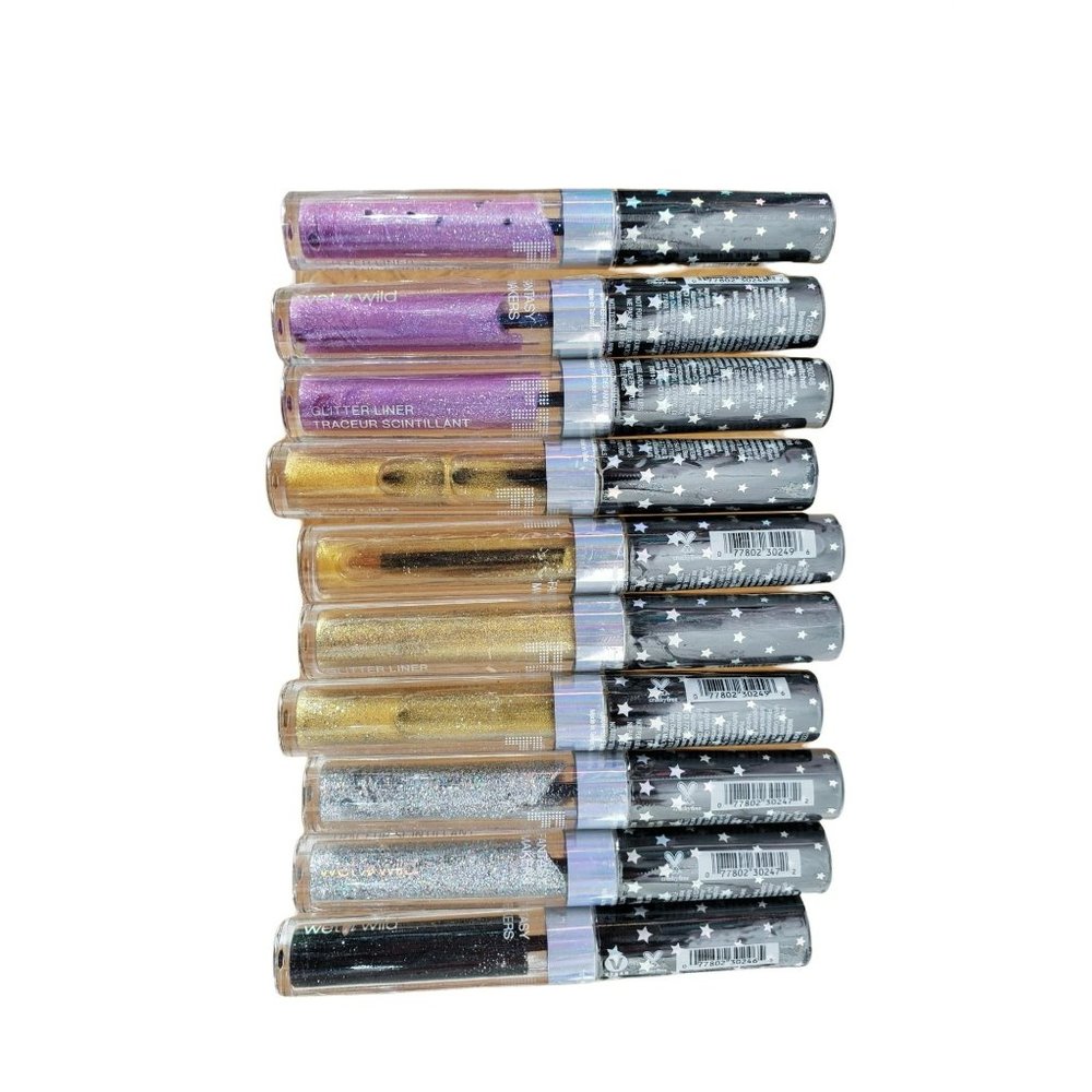 Wet N Wild Fantasy Makers Fiti Glitter Liner Makeup Eye Liner Black Purple‎ Gold